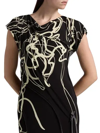 Jason Wu Collection Women's Scribble Floral Print Jersey Gown | Thumbnail 6 Jason Wu Collection Women's Scribble Floral Print Jersey Gown | Thumbnail 6