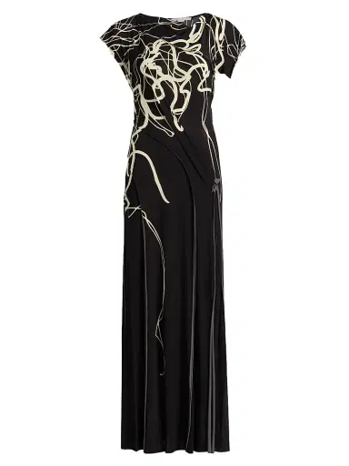 Jason Wu Collection Women's Scribble Floral Print Jersey Gown | Thumbnail 1 Jason Wu Collection Women's Scribble Floral Print Jersey Gown | Thumbnail 1