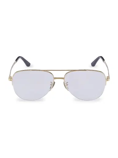 Cartier Men's 58MM Aviator Sunglasses - Gold Transparent | Thumbnail 1