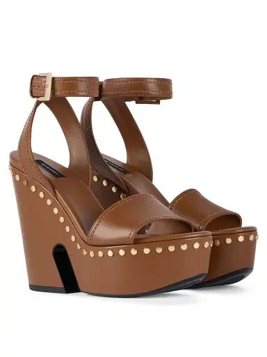 Givenchy Women's Clog Platform Sandals in Leather with Studs Detail - Brown - Size 11 | Thumbnail 2 Givenchy Women's Clog Platform Sandals in Leather with Studs Detail - Brown - Size 11 | Thumbnail 2