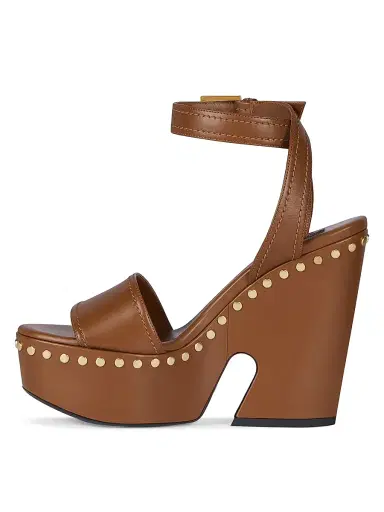 Givenchy Women's Clog Platform Sandals in Leather with Studs Detail - Brown - Size 11 | Thumbnail 3 Givenchy Women's Clog Platform Sandals in Leather with Studs Detail - Brown - Size 11 | Thumbnail 3