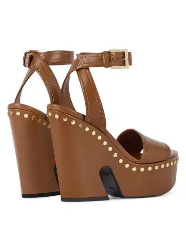 Givenchy Women's Clog Platform Sandals in Leather with Studs Detail - Brown - Size 11 | Thumbnail 4 Givenchy Women's Clog Platform Sandals in Leather with Studs Detail - Brown - Size 11 | Thumbnail 4