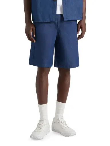 Givenchy Men's Couture Seam Bermuda Shorts in Denim with Stamp - Indigo Blue - Size 36 | Thumbnail 2