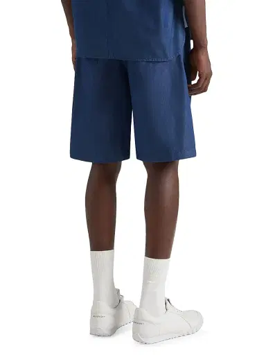 Givenchy Men's Couture Seam Bermuda Shorts in Denim with Stamp - Indigo Blue - Size 36 | Thumbnail 3