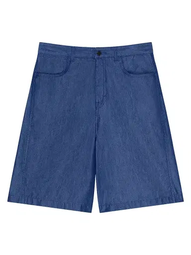 Givenchy Men's Couture Seam Bermuda Shorts in Denim with Stamp - Indigo Blue - Size 36 | Thumbnail 1