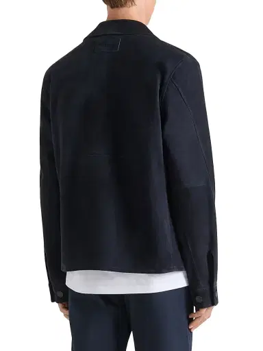 Givenchy Men's Couture Seam Overshirt in Suede - Dark Navy | Thumbnail 3 Givenchy Men's Couture Seam Overshirt in Suede - Dark Navy | Thumbnail 3