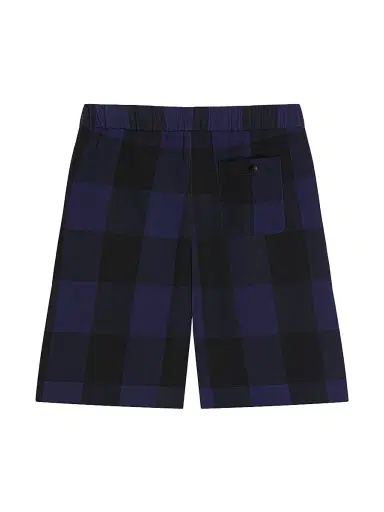 Givenchy Men's Checked Bermuda Shorts in Wool - Black Navy - Size 40 | Thumbnail 2