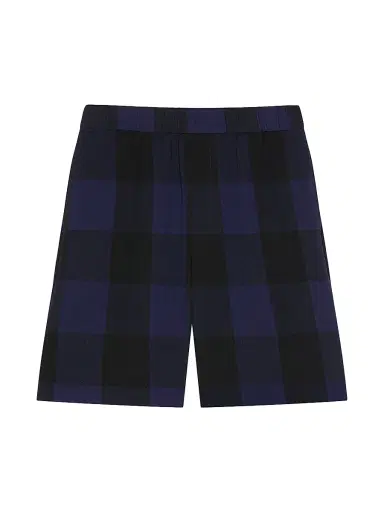 Givenchy Men's Checked Bermuda Shorts in Wool - Black Navy - Size 40 | Thumbnail 1