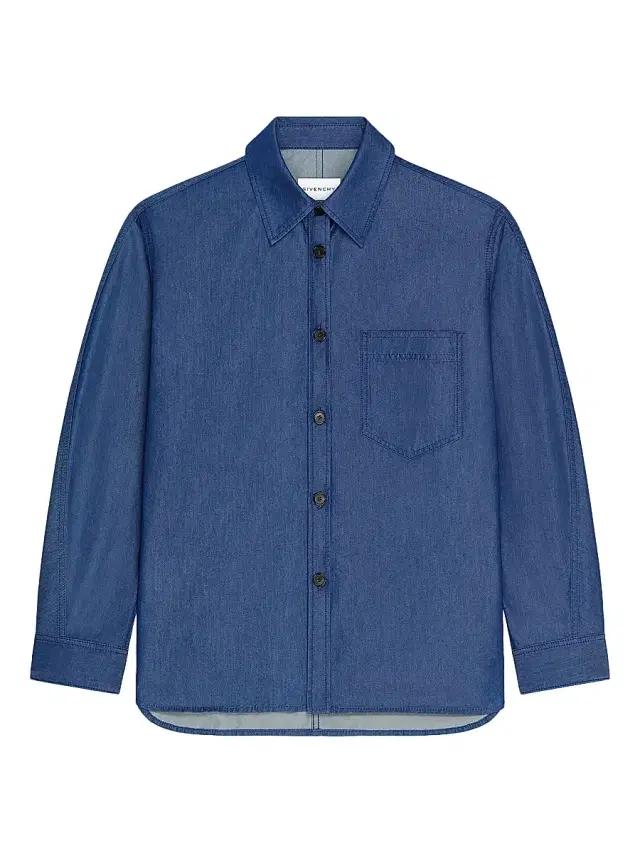 Men's Couture Seam Overshirt Denim with Stamp - Indigo Blue