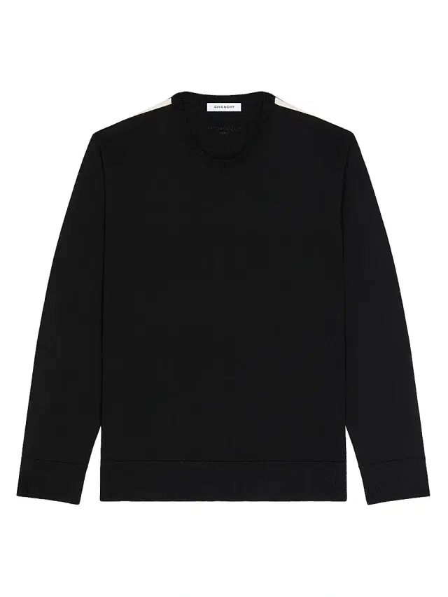 Men's Sweater in Wool with Gros Grain Details - Black