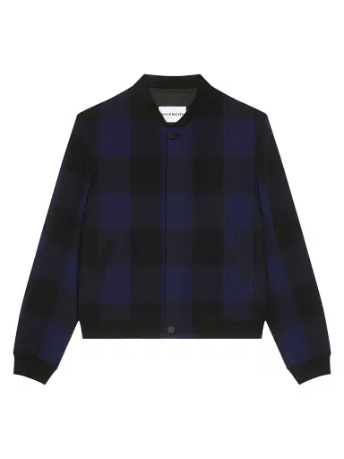 Givenchy Men's Light Blouson Jacket in Checked Jacquard | Thumbnail 1 Givenchy Men's Light Blouson Jacket in Checked Jacquard | Thumbnail 1