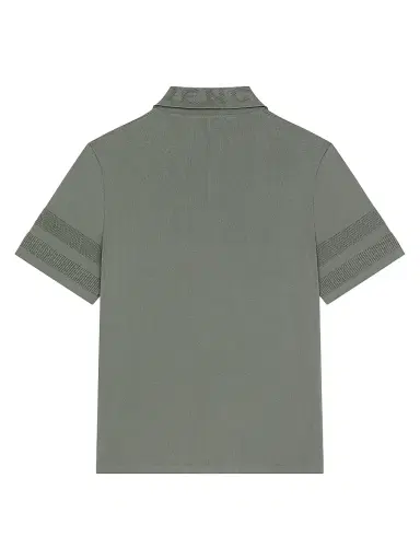 Givenchy Men's Shirt in Cotton Knit with Mesh Details - Salvia - Size XXL | Thumbnail 2