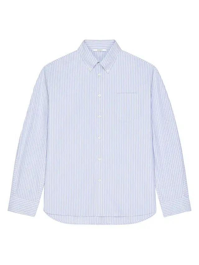 Men's Couture Seam Striped Shirt in Cotton Oxford - Baby Blue