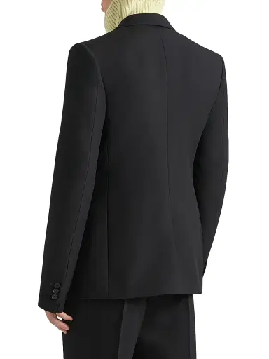Givenchy Men's Single-Breasted Fitted Jacket in Wool - Black - Size 46 | Thumbnail 3