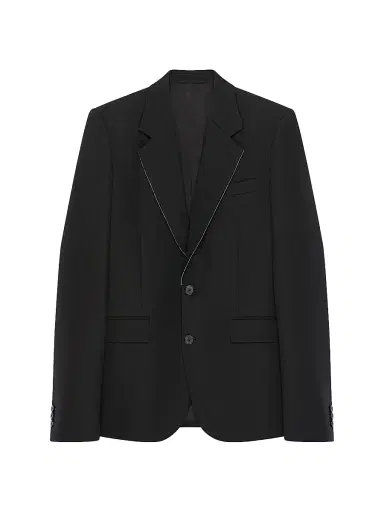 Givenchy Men's Single-Breasted Fitted Jacket in Wool - Black - Size 46 | Thumbnail 1