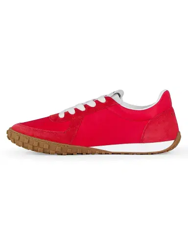 Givenchy Men's Glide Sneakers in Nylon and Suede - Vermillon | Thumbnail 3