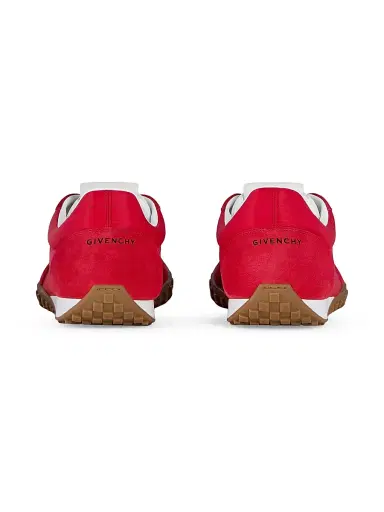 Givenchy Men's Glide Sneakers in Nylon and Suede - Vermillon | Thumbnail 4