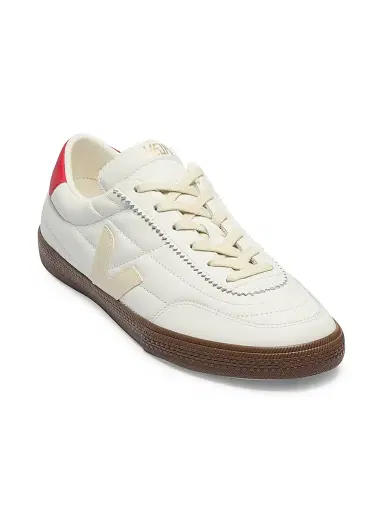 Veja Women's Panenka Leather Low-Top Sneakers - White Red | Thumbnail 2 Veja Women's Panenka Leather Low-Top Sneakers - White Red | Thumbnail 2