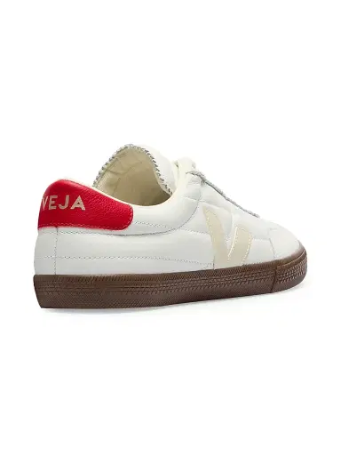 Veja Women's Panenka Leather Low-Top Sneakers - White Red | Thumbnail 3 Veja Women's Panenka Leather Low-Top Sneakers - White Red | Thumbnail 3