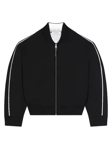 Givenchy Men's Couture Seam Cardigan in Wool Jacquard - Black White - Size XXL | Thumbnail 1