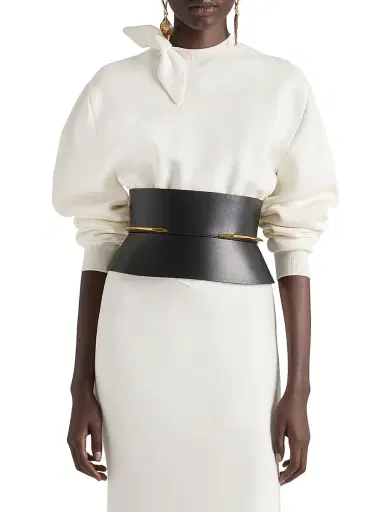 Givenchy Women's Pinch Corset Belt in Nappa Leather - Black - Size Large | Thumbnail 2