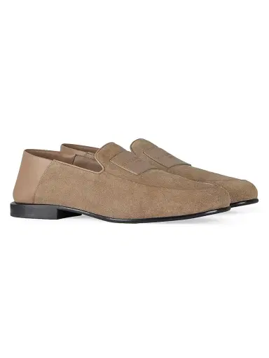 Givenchy Men's Label Loafers in Suede - Taupe - Size 13 | Thumbnail 2 Givenchy Men's Label Loafers in Suede - Taupe - Size 13 | Thumbnail 2
