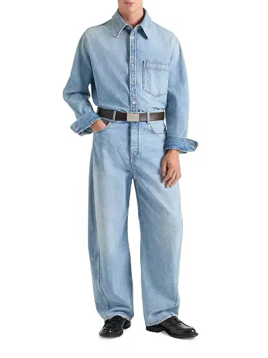 Givenchy Men's Couture Seam Shirt in Denim - Light Blue - Size XXL | Thumbnail 2