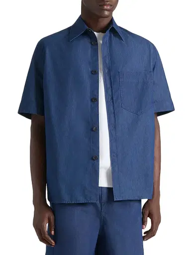 Givenchy Men's Couture Seam Shirt in Denim - Indigo Blue - Size XXL | Thumbnail 2
