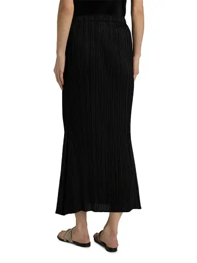 Pleats Please Issey Miyake Women's Ole Pleated Midi-Skirt - Black | Thumbnail 5
