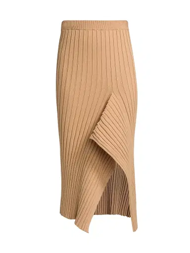 Stella McCartney Women's Rib-Knit Cotton Midi-Skirt | Thumbnail 1