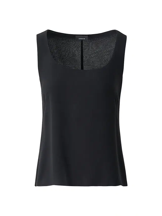 Women's Silk Gerogette Sleeveless Top - Black
