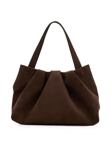 Themoirè Women's Athena Faux Suede Tote Bag - Ebony | Thumbnail 1