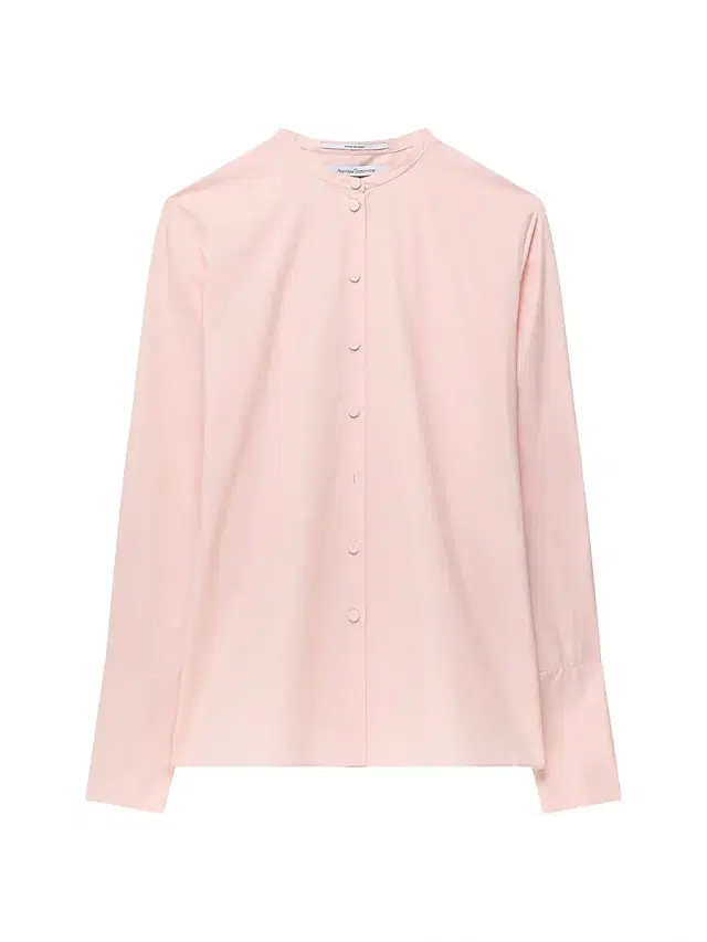 Women's Collarless Blouse - Lotus Pink