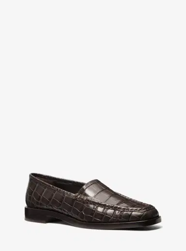Michael Kors Collection Carolyn Crocodile Embossed Leather Loafer | Thumbnail 11 Michael Kors Collection Carolyn Crocodile Embossed Leather Loafer | Thumbnail 11