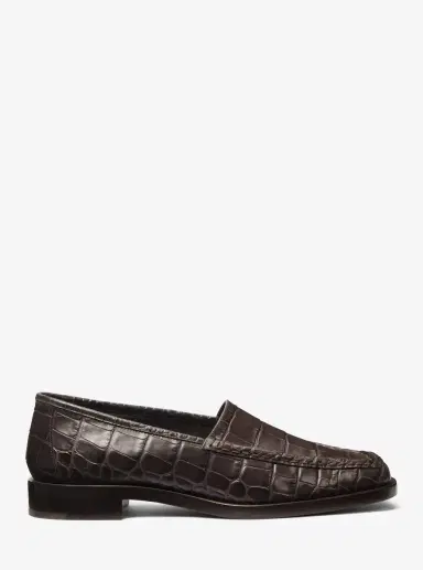 Michael Kors Collection Carolyn Crocodile Embossed Leather Loafer | Thumbnail 14 Michael Kors Collection Carolyn Crocodile Embossed Leather Loafer | Thumbnail 14