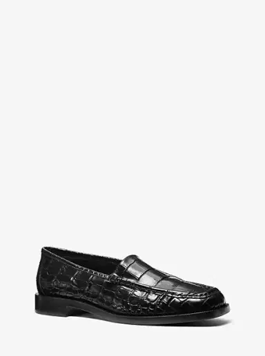 Michael Kors Collection Carolyn Crocodile Embossed Leather Loafer | Thumbnail 6 Michael Kors Collection Carolyn Crocodile Embossed Leather Loafer | Thumbnail 6
