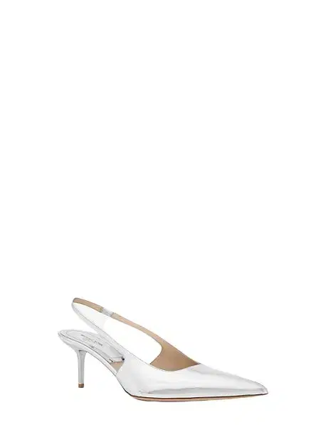 Emma Metallic Leather Slingback Pump