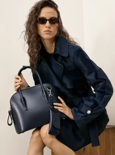 Michael Kors Collection Kaitlin Medium Leather Dome Satchel | Thumbnail 11 Michael Kors Collection Kaitlin Medium Leather Dome Satchel | Thumbnail 11