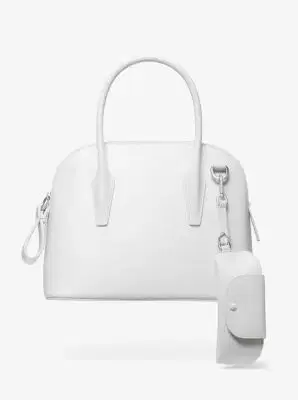 Michael Kors Collection Kaitlin Medium Leather Dome Satchel | Thumbnail 8 Michael Kors Collection Kaitlin Medium Leather Dome Satchel | Thumbnail 8