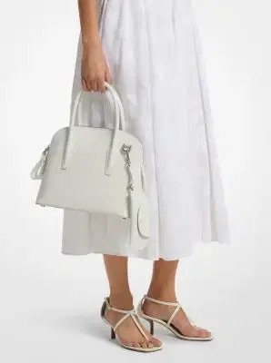 Michael Kors Collection Kaitlin Medium Leather Dome Satchel | Thumbnail 9 Michael Kors Collection Kaitlin Medium Leather Dome Satchel | Thumbnail 9
