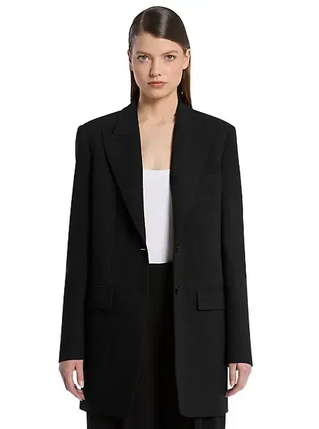 Michael Kors Collection Wool Serge Boyfriend Blazer