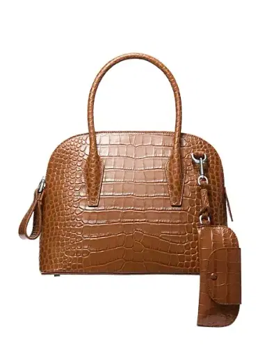 Michael Kors Collection Kaitlin Medium Crocodile Embossed Leather Satchel | Thumbnail 1 Michael Kors Collection Kaitlin Medium Crocodile Embossed Leather Satchel | Thumbnail 1