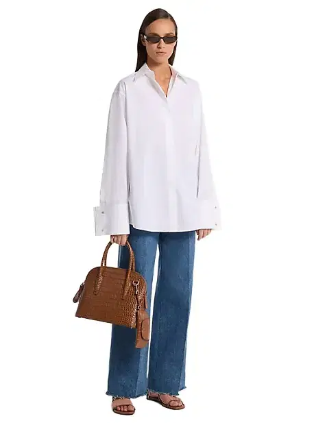 Tyler Oversized Washed Cotton Poplin Shirt