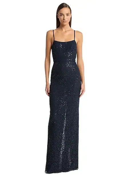 Michael Kors Collection Sequined Corded Floral Lace Gown