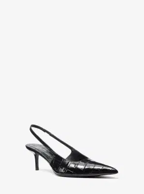 Michael Kors Collection Emma Crocodile Embossed Leather Slingback Pump | Thumbnail 4 Michael Kors Collection Emma Crocodile Embossed Leather Slingback Pump | Thumbnail 4
