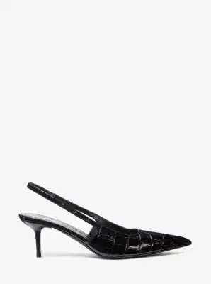 Michael Kors Collection Emma Crocodile Embossed Leather Slingback Pump | Thumbnail 5 Michael Kors Collection Emma Crocodile Embossed Leather Slingback Pump | Thumbnail 5