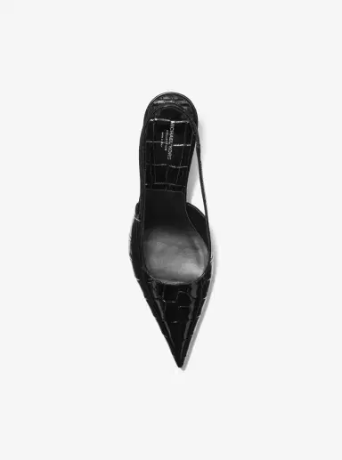 Michael Kors Collection Emma Crocodile Embossed Leather Slingback Pump | Thumbnail 8 Michael Kors Collection Emma Crocodile Embossed Leather Slingback Pump | Thumbnail 8