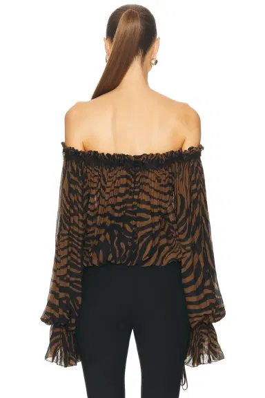 Blumarine Off The Shoulder Top | Thumbnail 3