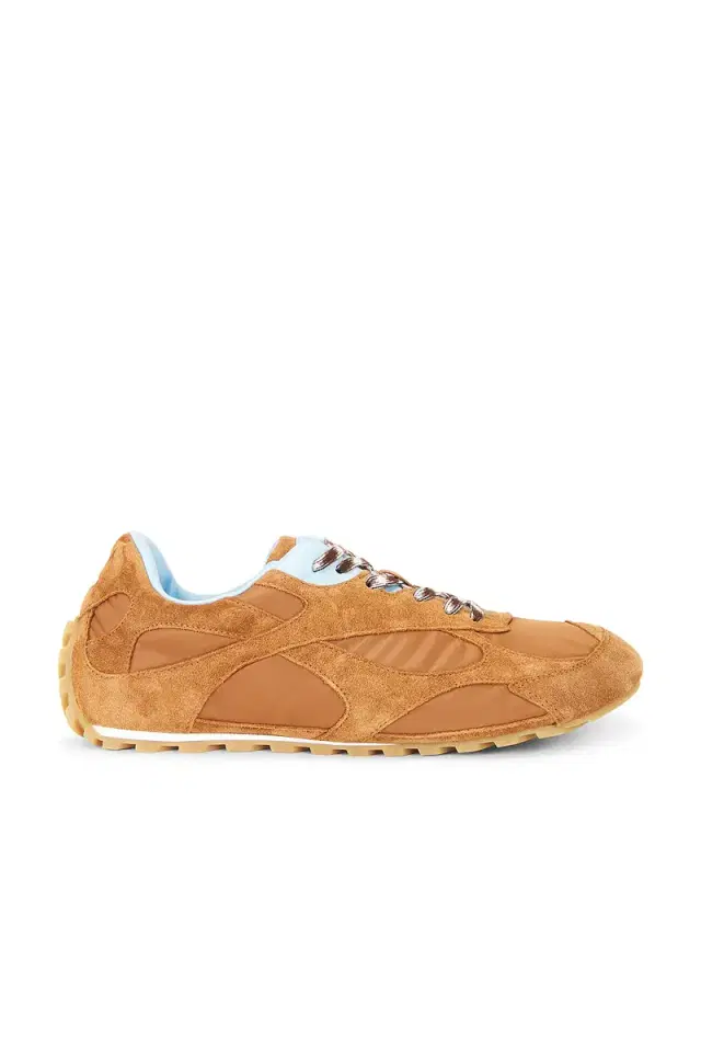 Soft Suede Nylon Nappa Orbit Flash Sneaker