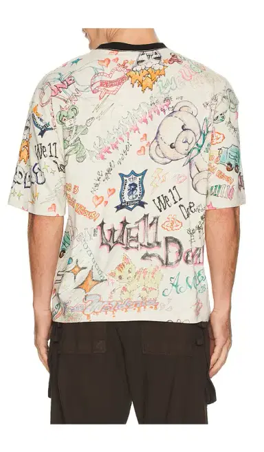 We11Done Doodle Printed T-Shirt | Thumbnail 2